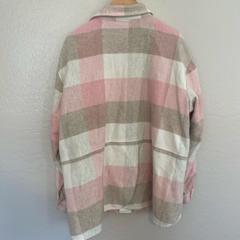 Coldwater Creek Wool Blend Shacket Womens Size XXL 2XL Fall Cozy Flannel Plaid - Picture 2 of 4
